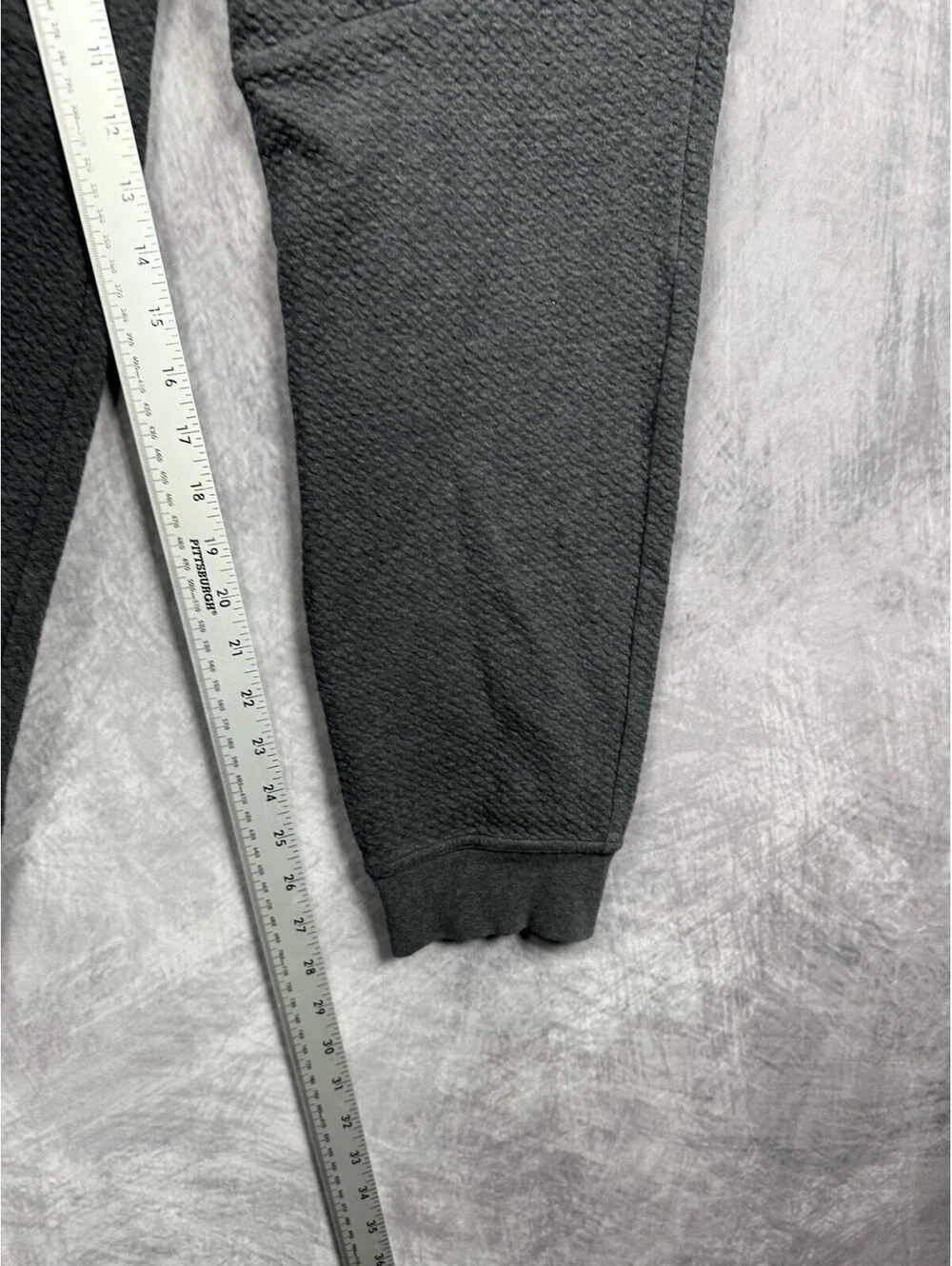 Lululemon At Ease Jogger Mens Large Charcoal Grey Black Textured Knit LM5642S